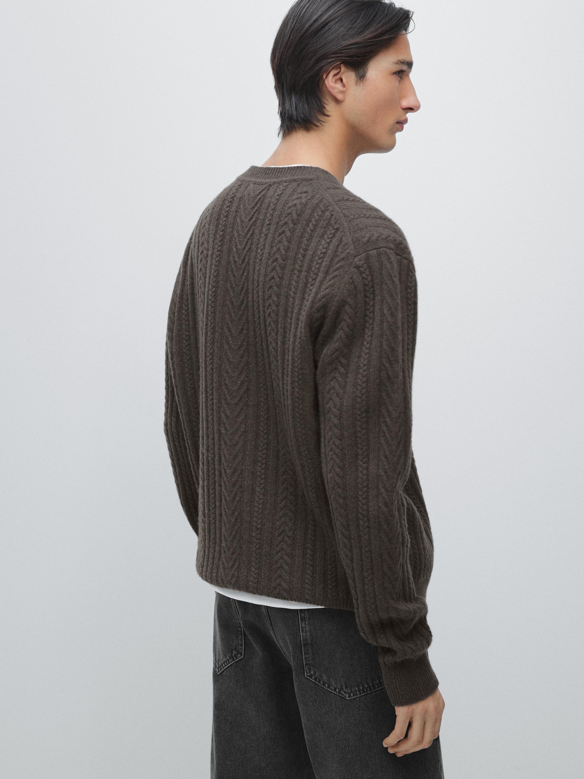 Knit sweater with textured detail
